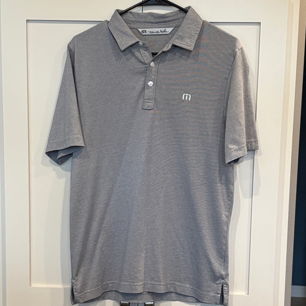 Travis Mathew Light Gray Polo Shirt